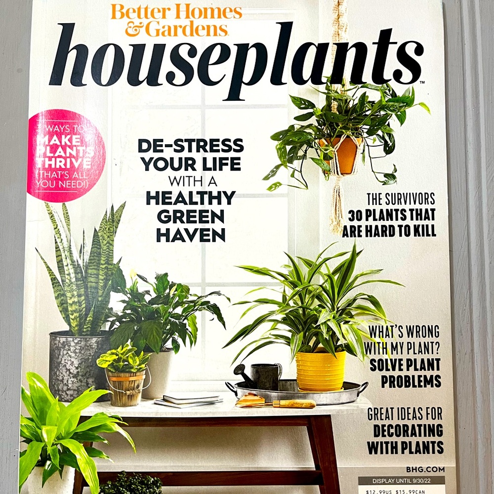 Better‎ Homes And Gardens Houseplants Magazine Healthy Green Decorating